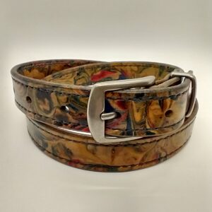 1" Marbled Hand-Stitched Belt 32-35"