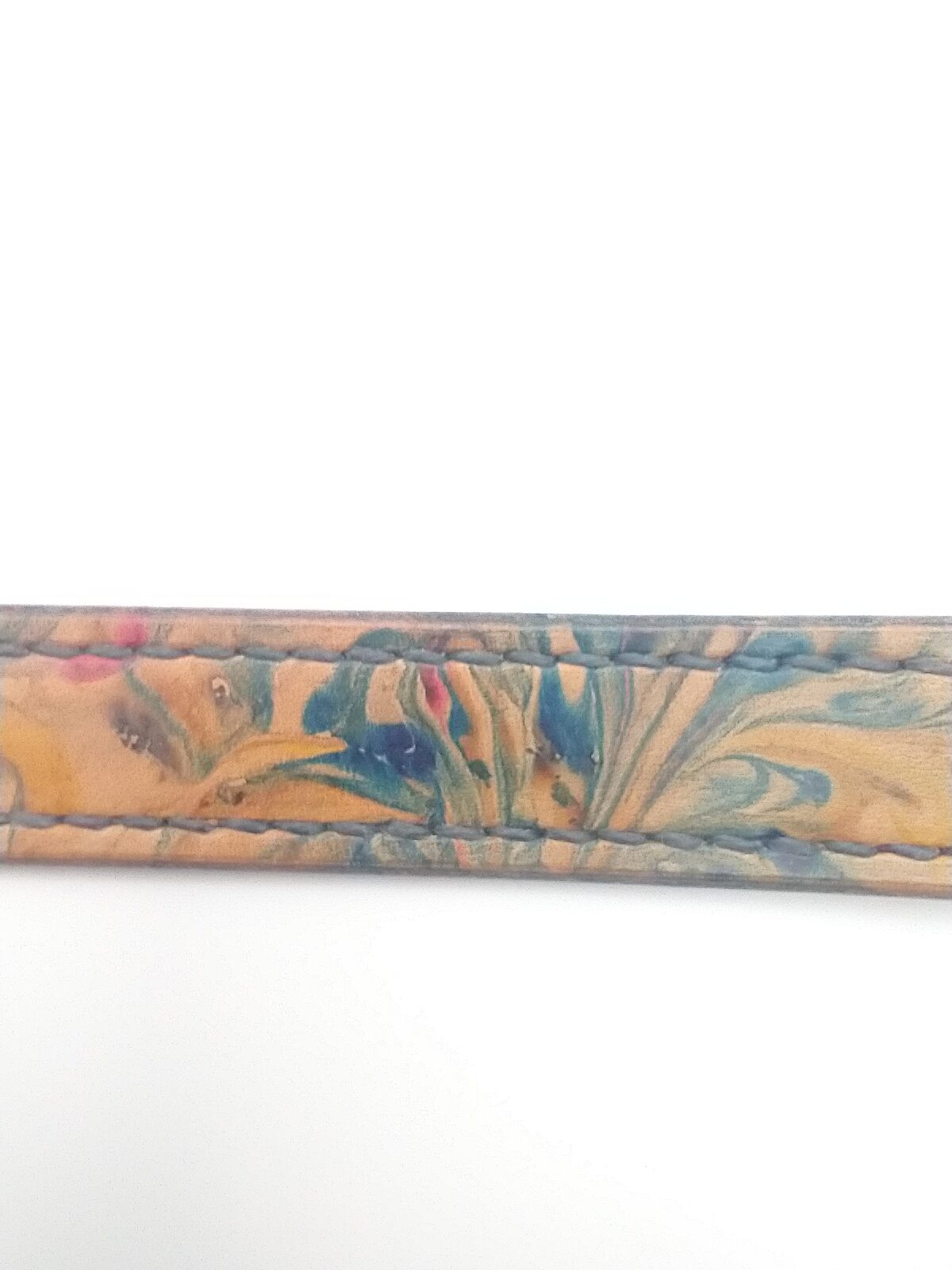 1" Marbled Hand-Stitched Belt 32-35" - Image 2