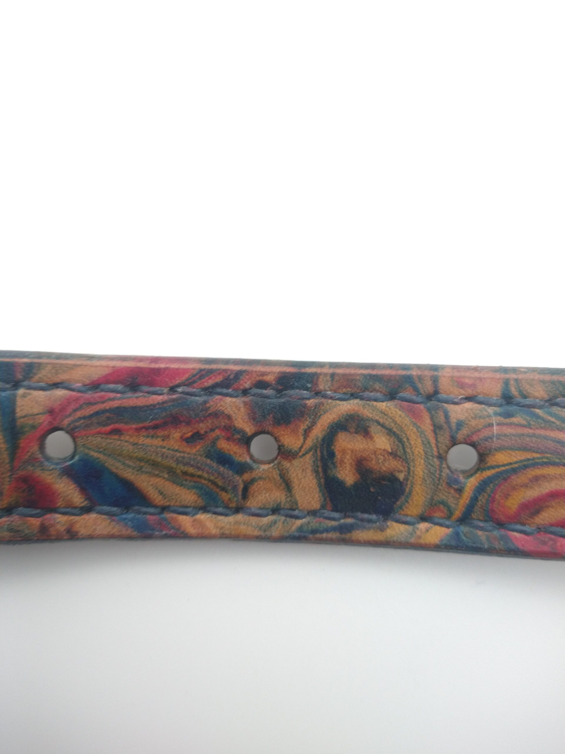1" Marbled Hand-Stitched Belt 32-35" - Image 3