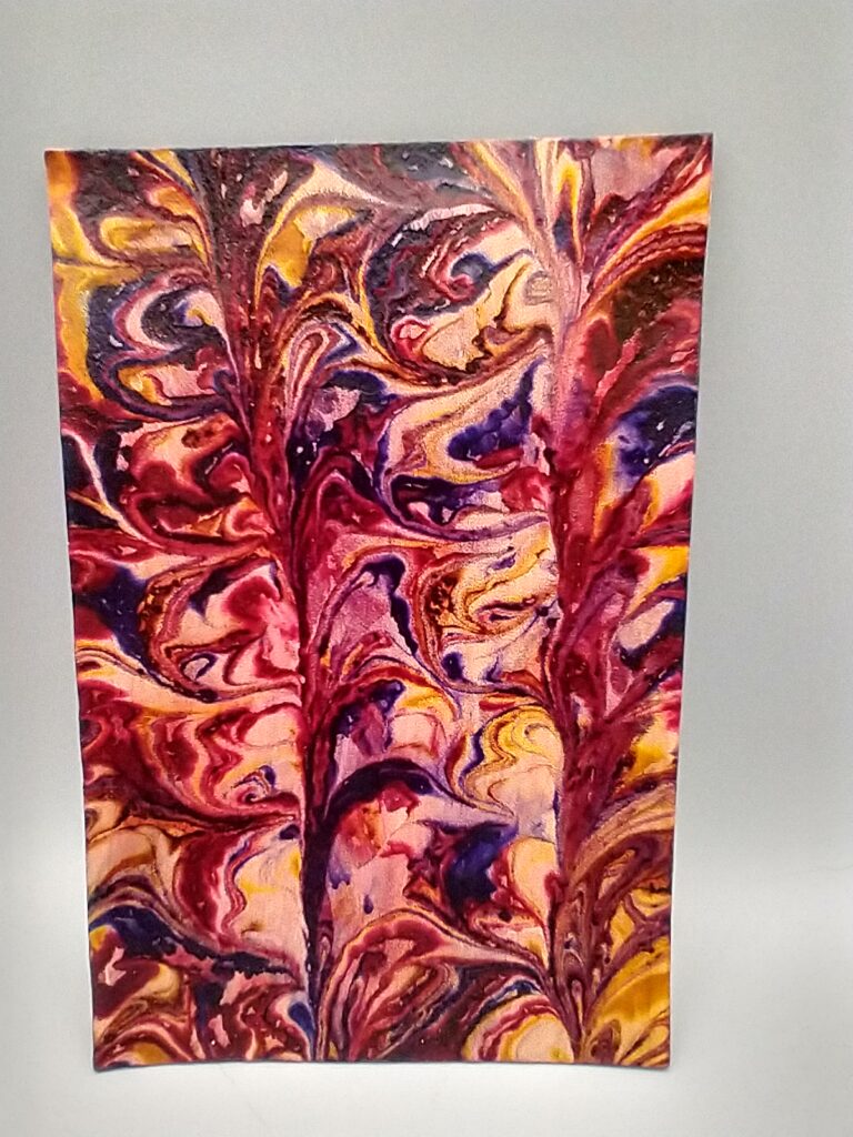 Marbled leather